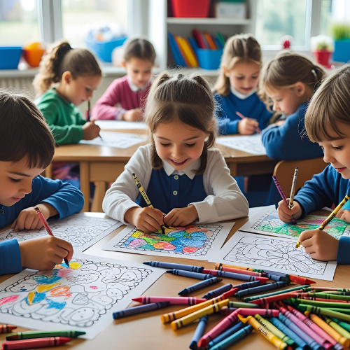 Digital coloring pages for kids - disegni da colorare